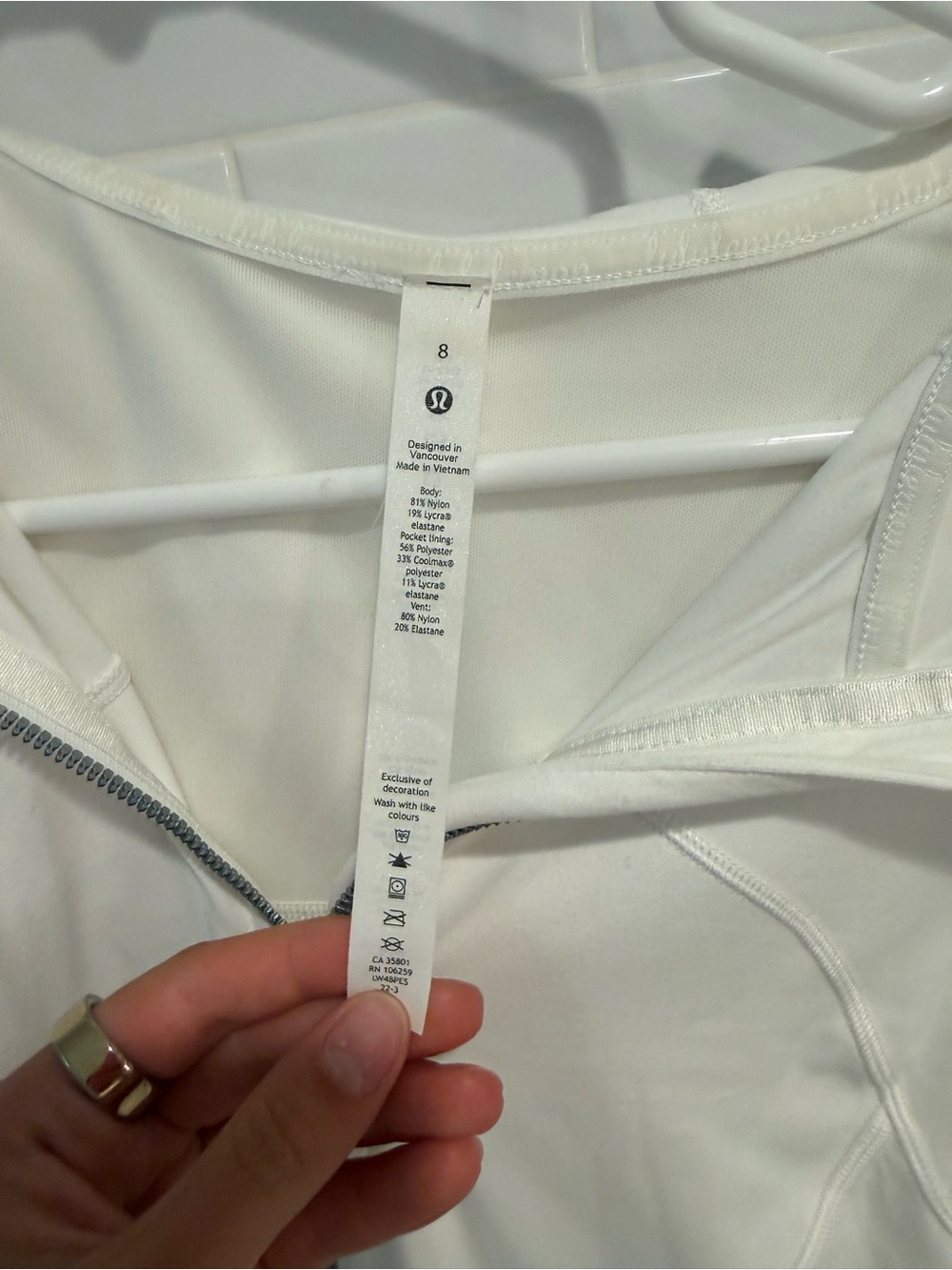 lululemon athletica White Women's Zip-Up Hoodie
